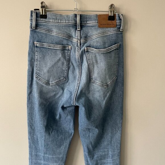 DENIM Forum The Lola High Rsise Skinny Crop Denim Jeans Medium Wash Blue 27 - Picture 4 of 11